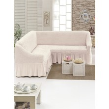 Elgeyar Bürümcük L Köşe Koltuk Örtüsü,  Lastıkli, Standart