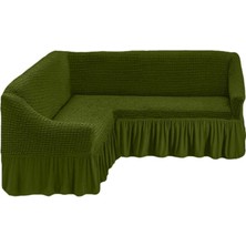 Elgeyar Bürümcük L Köşe Koltuk Örtüsü,  Lastıkli, Standart