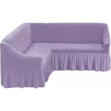 Elgeyar Bürümcük L Köşe Koltuk Örtüsü,  Lastıkli, Standart