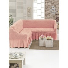 Elgeyar Bürümcük L Köşe Koltuk Örtüsü,  Lastıkli, Standart