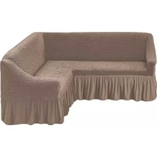 Elgeyar Bürümcük L Köşe Koltuk Örtüsü,  Lastıkli, Standart