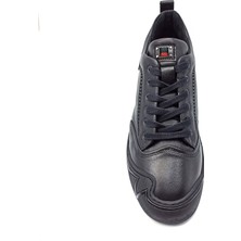 Marcomen Siyah Deri Erkek Sneaker Ayakkabı