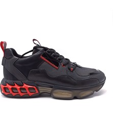 Marcomen Siyah Deri Erkek Sneaker Ayakkabı