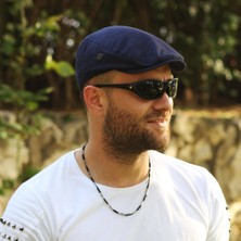 Beyler Burada Yazlık Lacivert Keten Erkek Kasket