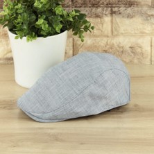 Beyler Burada Yazlık Gri Keten Erkek Kasket