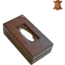 Tabac 352-40 Hakiki Deri Mendil Kutusu Peçetelik Maya Kahve