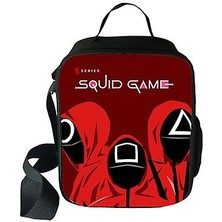 Squid Oyunu Çocuk Polyester Öğle Yemeği Çantası Yaratıcı Bento Çantası