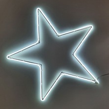 Sunlight Neon Işıklı Yıldız Yılbaşı Süsü 220V Beyaz 55 cm