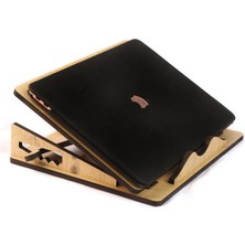 Vigo Wood Ahşap Taşınabilir Laptop Standı, Notebook Laptop Yükseltici