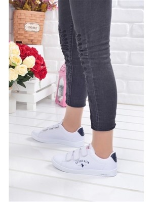 U.S. Polo Assn. Singer Cırtlı Beyaz Kadın Spor Ayakkabı V8