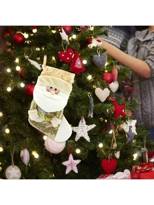 F Fityle Noel Ağacı Kolye Tatil Çorap Asılı Şeker Hediye Vintage Aile Için Noel Baba
