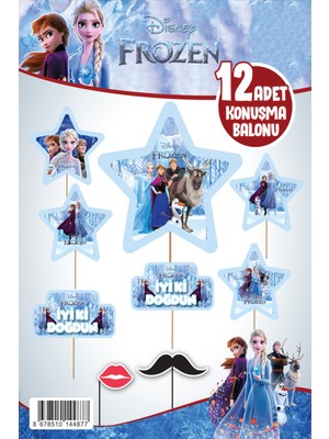 p parti oyunevi Parti Oyun Evi Frozen Konuşma Balonu 12 Adet