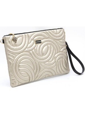 Silver Polo Silver  Polo Kadın Portföy  Clutch Altın - Altın NV1034