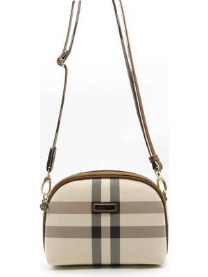 Silver Polo Silver  Polo Kadın Çapraz Çanta Krem - Taba NV765