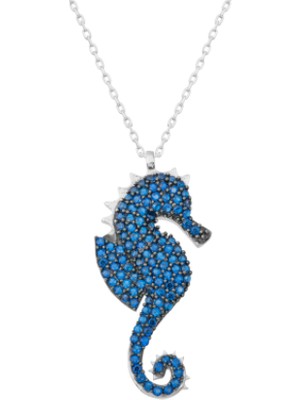 925 Gümüş Deniz Atı 925 Ayar Gümüş Kolye