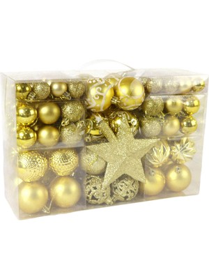 Prettyia 100 Adet Mini Noel Ağacı Topu Altın (Yurt Dışından)