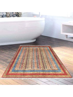 Alanur Home Eko Trend Djt Banyo Paspası Yıkanabilir Kaymaz Taban M12296 Persian Bordo