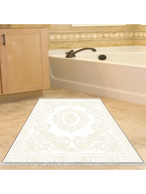 Alanur Home Eko Trend Djt Banyo Paspası Yıkanabilir Kaymaz Taban 747 Klasik Krem