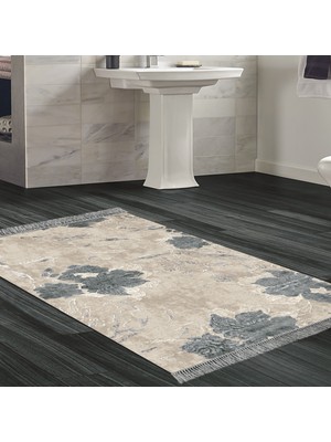 Alanur Home Eko Trend Djt Banyo Paspası Yıkanabilir Kaymaz Taban 660m Suluboya Bej