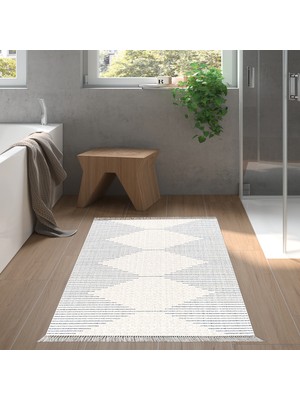 Alanur Home Eko Trend Djt Banyo Paspası Yıkanabilir Kaymaz Taban Al1109 Iskandinav Lacivert