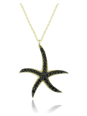 925 Gümüş Deniz Yıldızı 925 Ayar Gümüş Kolye