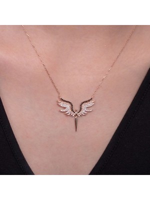 925 Gümüş Melek Kanadı  925 Ayar Gümüş Kolye