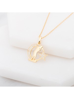 925 Gümüş Türk Bayrağı 925 Ayar Gümüş Kolye