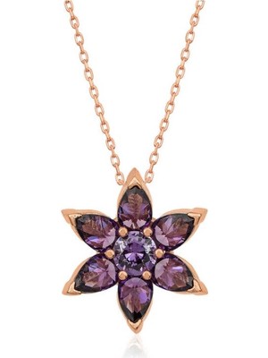 925 Gümüş Lotus Çiçeği 925 Ayar Gümüş Kolye