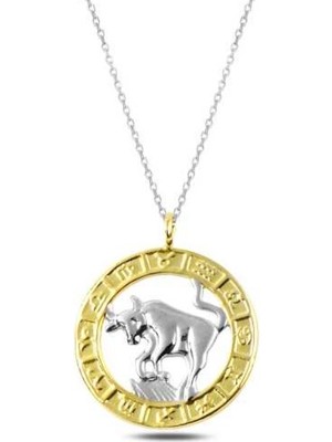 925 Gümüş Boğa Burcu 925 Ayar Gümüş Kolye