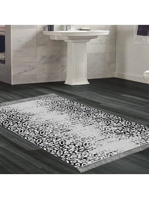 Alanur Home Eko Trend Djt Banyo Paspası Yıkanabilir Kaymaz Taban Mu123 Iskandinav Gri
