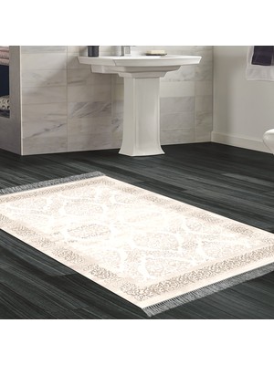 Alanur Home Eko Trend Djt Banyo Paspası Yıkanabilir Kaymaz Taban 1376 Klasik Vizon