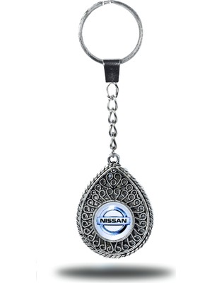 Tesbih Atölyesi Gümüş Serisi Telkari Nissan Anahtarlık