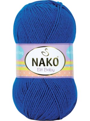 Nako Elit Baby Anti-Pilling El Örgü Ipi Ipliği Yünü Renk KODU:10346-SAKS