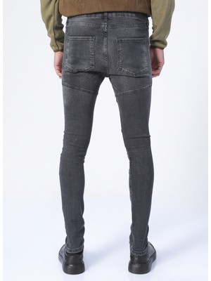 Aeropostale I-Edpk119 Normal Bel Skinny Fit Düz Antrasit Erkek Denim Pantolon