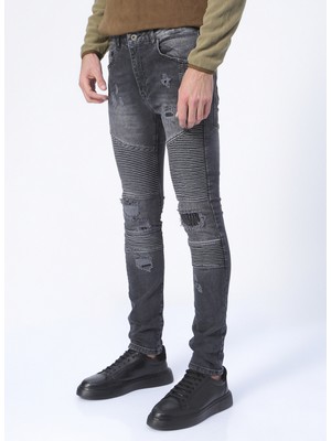 Aeropostale I-Edpk119 Normal Bel Skinny Fit Düz Antrasit Erkek Denim Pantolon