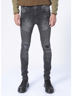 Aeropostale I-Edpk119 Normal Bel Skinny Fit Düz Antrasit Erkek Denim Pantolon