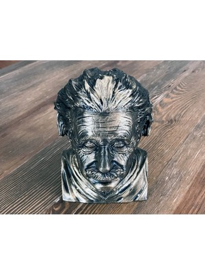 Carbontech3D Albert Einstein Büst Dekoratif Figür Heykelcik