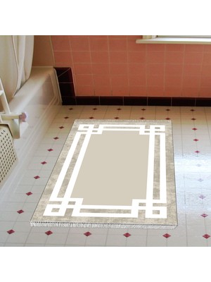 Alanur Home Eko Trend Djt Banyo Paspası Yıkanabilir Kaymaz Taban 657m Modern Camel