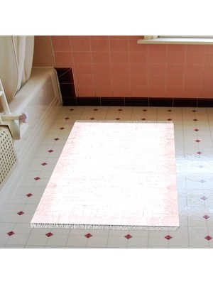Alanur Home Eko Trend Djt Banyo Paspası Yıkanabilir Kaymaz Taban 1342 Modern Pudra