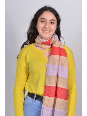 El Dokuması Kadın Ham Ipek Şal