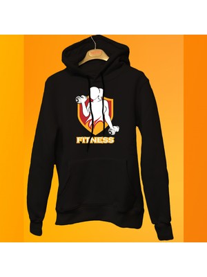 Remonz Fitness Baskılı 3 Ipl. Şardonlu Kalın (600 Gr.) Içi Polar, Kapüşonlu Sweatshirt Hoodie