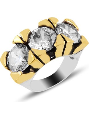 Söğütlü Silver Gümüş Zirkon Taşlı Otantik Gümüş Yüzük