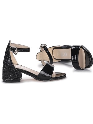 Kiko Kids Sheila Ayna Çam Günlük Kız Çocuk 3 Cm Topuklu Sandalet Abiye Ayakkabı