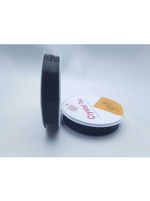 Be Beauty  Siyah Renkte 0,8 mm Kalınlıkta Silikonlu Lastik Misina (2 Adet)