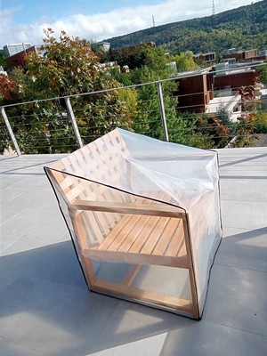 Düşler Ev Tekstili 60x60 Tekli Koltuk / Sandalye Koruma Örtüsü Şeffaf