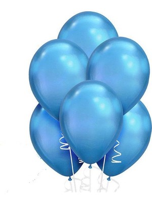 Dipak Mavi Renk Metalik Balon (100 Adet)