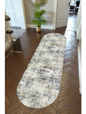 10 Post Online Yolluk Doku Gri Kaymaz Kesme Yıkanabilir Ince Dijital Baskı Koridor Halısı