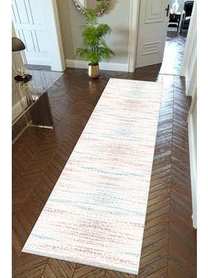 10 Post Online Yolluk Pembe Ekru Mavi Beyaz Kırmızı Kaymaz Kesme Yıkanabilir Ince Dijital Baskı Koridor Halısı