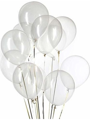 Dipak Şeffaf Metalik Balon (30 Adet)