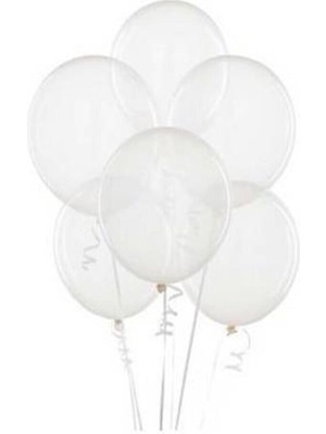 Dipak Şeffaf Metalik Balon (12 Adet)